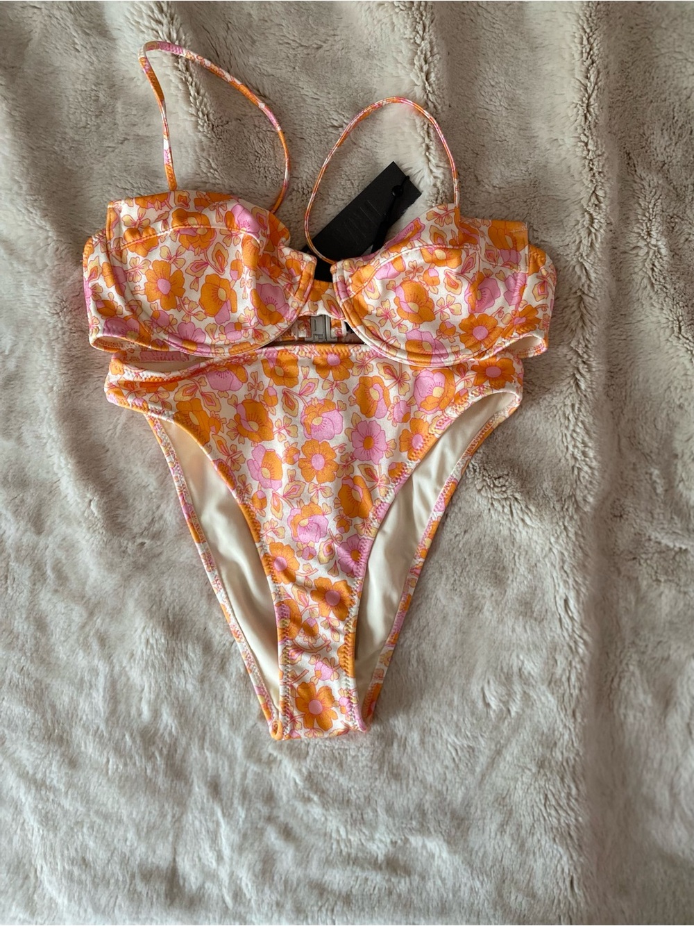 Triangle Swimwear floral print underwire bikini set